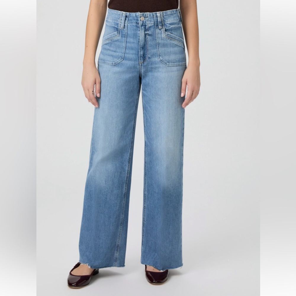 PAIGE Anessa 31” Wide Leg denim Jean EUC